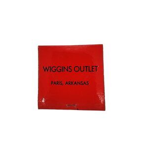 Vintage Justin Boots Matchbook Wiggins Outlet Paris Arkansas USED Struck